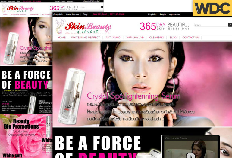 รับทำเว็บไซต์เครื่องสำอาง 2SKINBEAUTY
