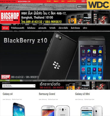 รับทำเว็บไซต์มือถือ BIGSHOP MBK