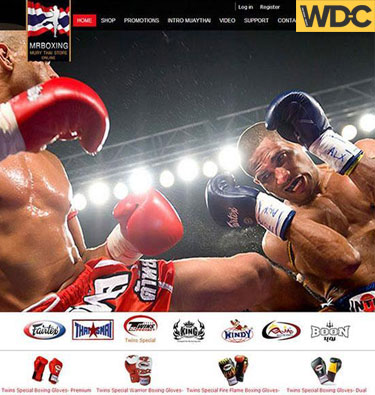 รับทำเว็บไซต์อุปกรณ์มวย MR BOXING