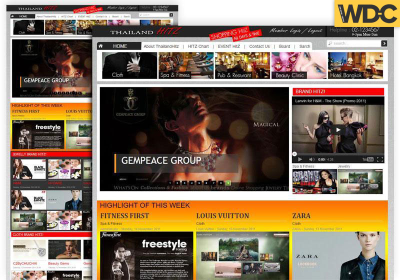 รับทำเว็บไซต์แฟชั่น THAILAND HITZ