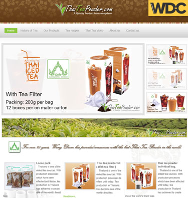 ผลงานรับทำเว็บไซต์ THAI TEA POWDER